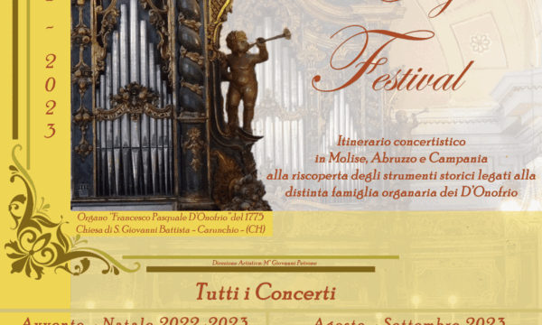 D’Onofrio Organ Festival, concerti in tutto il Molise